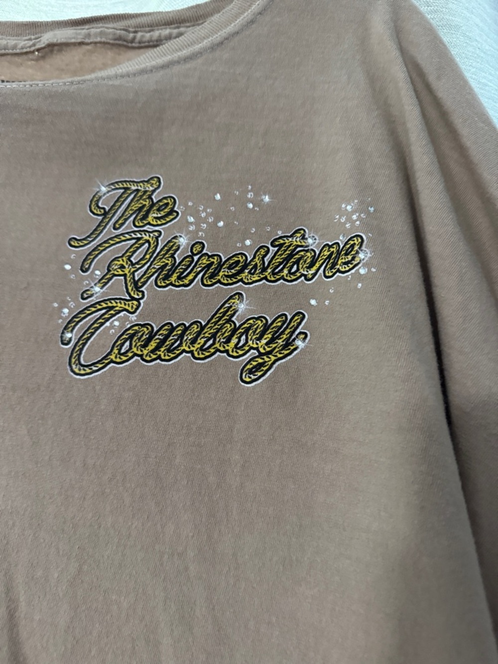 The rhinestone cowboy Womens Short-Sleeve Tee- Oversized!! size M/L - Picture 2 of 8